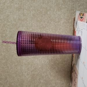 STARBUCKS SUMMER 2021 TUMBLER. VENTI, GRIDED, IRIDESCENT 💜🧡